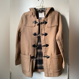 Zara boys size 11/12. Tan peacoat with hood. Cozy jacket